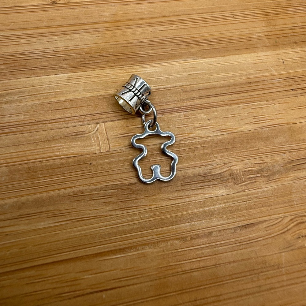 Silver Tone Bear Charm Pendant‎